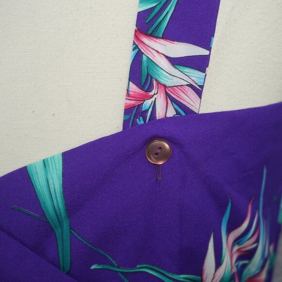 Vintage 70s Hawaiian Floral Wrap Dress - Picture 3 of 5